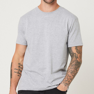 เสื้อยืดคอกลมทรงเข้ารูปผ้าฝ้ายคุณภาพสูง 100% พิมพ์โลโก้ได้ตามต้องการ เสื้อยืดผู้ชายสีพื้นเรียบง่าย สไตล์ลำลองสำหรับฤดูร้อน - Product Image 6