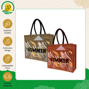 Fabricante mayorista que vende bolsas de yute de compras de alta calidad para uso diario con estampado de moda, impresas en India. - Product Image 4