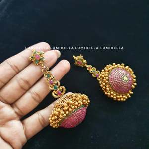 Trendy Gold Plated Pearl Drop Earrings for Wedding and Party - Product Image 1