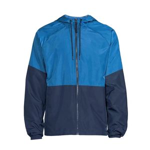 Veste coupe-vent de style streetwear pour homme, couleur unie, imperméable, légère, en nylon écologique, multi-poches, longueur intégrale - Product Image 2