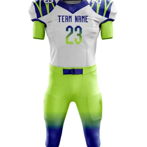 Tenue de football américain à séchage rapide avec panneaux en maille respirante, design personnalisé par sublimation, résistante aux rayures, pour équipe - Product Image 4