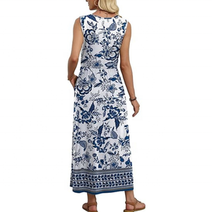 Vestidos de Verano WIHOLL para Mujer 2026, Vestidos Largos Fluidos con Corte en A, sin Mangas, con Bolsillos - Product Image 5