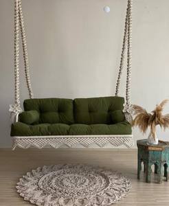 Balançoire en macramé pour balcon, chaise de jardin, chaise suspendue, balançoire à bascule, balançoire suspendue pour véranda, balcon - Product Image 4