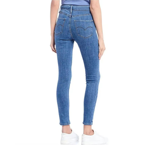 Mejor Edición: Jeans Rectos de Mezclilla Azul para Adulto, Cintura Media, Poliéster/Algodón, Otoño, Cortavientos, Transpirables, Casuales, Largos - Product Image 2
