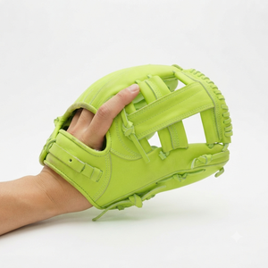 Gant de baseball synthétique vert H-Web pour droitier, à doigts entiers, avec fermeture auto-agrippante, antidérapant, toutes saisons - Product Image 4