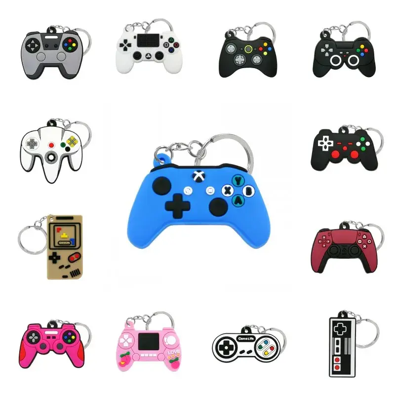 2024 New Style Custom 3D Soft PVC Game Controller Keychain Silicone Rubber Car Hanging Fit Keychains