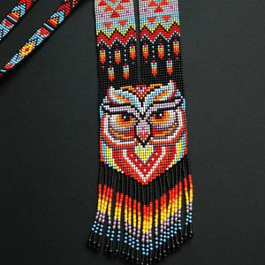 Trending White Tiger <b>Ceramic</b> Beaded Necklace Vintage Flower Pattern Handmade Ethnic Jewelry for Women's Anniversary , wedding - Product Image 1