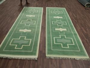 Luxury Soft Hand Knotted Runner Oushak <b>Rug</b>, 2.6x30 f Door Floral Wool Carpet Vintage Style Stair Area <b>Rug</b> Living Room Home Decor - Product Image 2