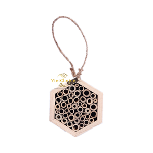 Casa para Abejas de Madera Natural Ecológica a Precio Competitivo, Hecha a Mano, con Marco de Acero Inoxidable Moderno, Recubierta de Cera Impermeable - Product Image 2