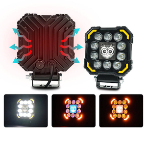 Luces Antiniebla LED Cuadradas RGB de 20W y 10 Lentes para Motocicleta LIUHJG, Luces de Trabajo para Motocicleta de Aleación de Aluminio IP67 - Product Image 4