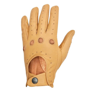 Gants de conduite en cuir véritable pour hommes, gants de conduite classiques faits à la main, gants de luxe avec finition en cuir doux et confortable - Product Image 5