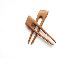 Handmade Wooden Hair Fork U Shape Sandalwood Hair Pin For Women Bun Stick Hair Accessory - Product Image 4