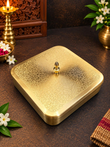 Caja de Especias Masala Dabba de Latón Hecha a Mano, Organizador de Cocina Indio con Múltiples Compartimentos, Contenedor Decorativo para Condimentos - Product Image 5