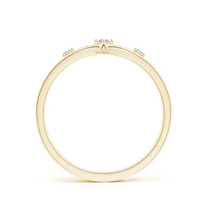 Anillo Clásico Romántico de Oro Amarillo con Diamante Cultivado en Laboratorio, Corte Brillante, Regalo de Compromiso, Boda o Aniversario para Mujer, Oro de 10K/14K/18K - Product Image 4
