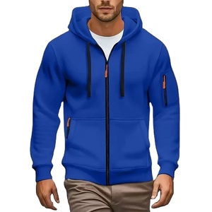 เสื้อฮู้ดซิปผู้ชายแฟชั่น OEM รุ่นล่าสุด ผ้าฝ้ายคุณภาพส่งออก ขายดีที่สุด วัสดุถักทออย่างดี ระบายอากาศได้ดี มีกระเป๋าเสื้อ - Product Image 5