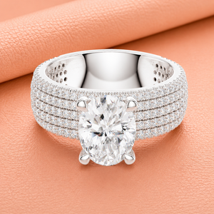 Ensemble de mariage en or massif 14 carats de qualité supérieure, serti de diamants brillants, coupe brillante 2 carats, plaqué rhodium, luxe, certifié IGI, bague pour femme - Product Image 1