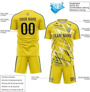 Conjunto de Uniforme de Fútbol de Último Diseño, Manga Corta, Sublimado, Transpirable, de Secado Rápido, Antibacterial, Kit Completo - Product Image 2