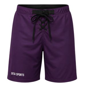 Ensemble de vêtements de sport pour hommes, violet, en polyester, maillot et short de hockey, uniforme d'équipe, vêtements d'entraînement en plein air, vêtements de performance - Product Image 4