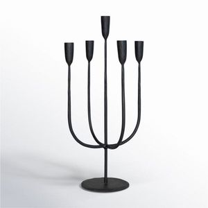 Custom Minimalist Iron Metal Candelabra Multi Arm <b>Tall</b> Candle Holder Decorative Centerpiece for Wedding Event Hotel <b>Table</b> Decor - Product Image 1