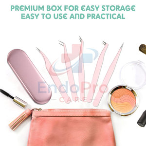 Kit de Belleza para el Cuidado Personal, Juego de Pinzas para Pestañas con Punta Afilada, Juego de Pinzas para Pestañas Duraderas - Product Image 4