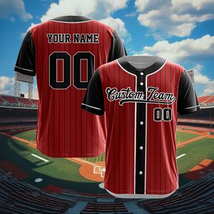 Maillot de baseball respirant à manches courtes, entièrement personnalisable, vente en gros, tendance, imprimé OEM - Product Image 1