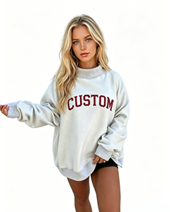 <b>Mock</b> <b>Neck</b> Sweatshirt Regular Oversized Women Streetwear Autumn Teen Girls Loose Long Sleeve Pullover Winter Casual <b>Top</b> - Product Image 1