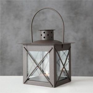 Wholesale Rustic Metal <b>Candle</b> Lantern Hanging Glass <b>Candle</b> <b>Holder</b> Vintage Farmhouse Decor Table Centerpiece Outdoor Wedding - Product Image 1