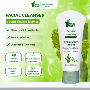 Nettoyant visage cactus 100g, mousse nettoyante naturelle pour peaux normales à mixtes, prêt pour la fabrication OEM - Product Image 2