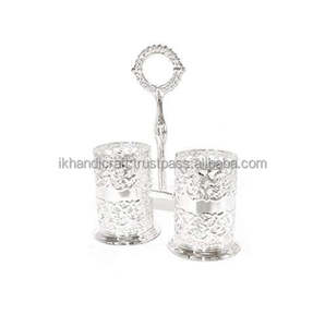 Lujoso Vintage personalizado recorte Metal doble plateado doble soporte para cubiertos Centro adornado mango fundido a presión soporte para cubiertos - Product Image 2