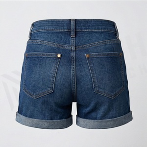 Shorts en jean taille haute pour femmes grandes tailles, coupe skinny décontractée, effet délavé, tendance, sexy, streetwear féminin - Product Image 2
