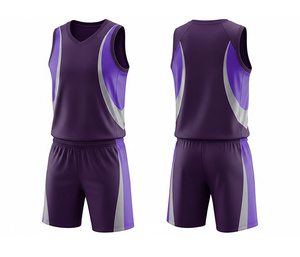 Ensemble de maillots de basket-ball personnalisés, maillot et short professionnels avec impression par sublimation, vêtements de sport d'équipe pour hommes, femmes et jeunes - Product Image 6