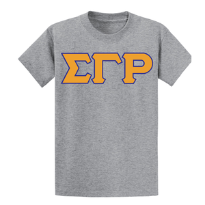 T-shirt brodé personnalisé avec les trois lettres grecques Sigma Gamma Rho, en coton, style décontracté, mode universitaire, streetwear, vente en gros - Product Image 1