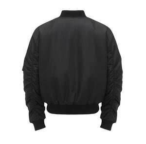 Chaqueta Bomber Verde Oliva para Hombre, Cierre de Cremallera, Color Sólido, Material de Poliéster, para Otoño, Corte Regular, Cuello Camisero - Product Image 6