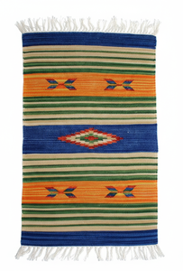 Alfombra/Camino de pasillo moderno de algodón 100% con diseño floral, tejido a mano, reverso lavable y pelo medio - Product Image 2