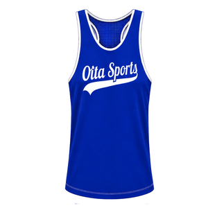 Royal Blue White <b>Swim</b> Set Sleeveless Racerback Tank <b>Top</b> with Matching Shorts Lightweight Quick Dry Training Performance Swimwear - Product Image 3