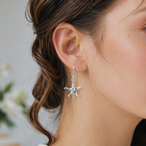 Pendientes Colgantes de Plata de Ley 925 con Circonita Cúbica en Forma de Estrella, Bañados en Oro Rosa y Dorado, Pendientes Celestiales, Regalo para Novia - Product Image 2