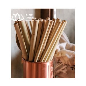Paja de Bambú Ecológica BLUE LOTUS FARM, MUY VENDIDA |   Pajitas Reutilizables 100% Naturales de 200 mm para Fiestas, Venta al por Mayor - Product Image 1
