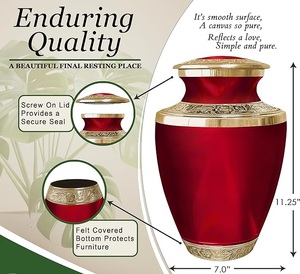 Urne funéraire classique en aluminium de qualité supérieure pour cendres d'adultes, fabriquée par un fabricant de confiance, avec un design de rangement commémoratif de qualité supérieure - Product Image 5
