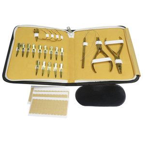 Complete <b>Clip</b>-<b>in</b> <b>Hair</b> <b>Extensions</b> Tools & Accessories Kit with 100% Human <b>Hair</b> for Professional Salons and Home Styling - Product Image 4