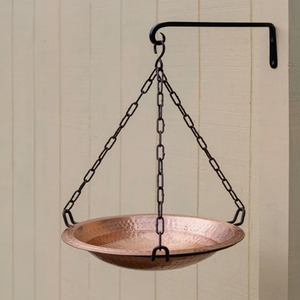 14-in Solid <b>Copper</b> Hanging <b>Birdbath</b> for Bird Lovers Outdoor Seed Tray bowl and wild bird Bath Hot Sale Premium <b>Copper</b> Bird Bath - Product Image 5