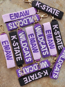 Customizable Beaded Sequin Wristlet Keychain Personalized Embroidered Aari Handmade Eco-Friendly Durable Lightweight Accessories - Product Image 4