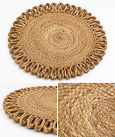 Tapis rectangulaire lavable en jute tressée Star Hometex, style moderne, couleur unie, antidérapant, à poils plats, pour chambre à coucher