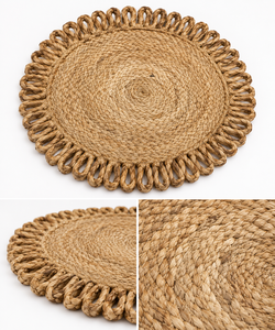 Star Hometex Washable Rectangle Organic Jute Braided Thin Area <b>Rug</b> Modern Style Solid Color Non-Slip Flat Pile <b>Bedroom</b> - Product Image 2