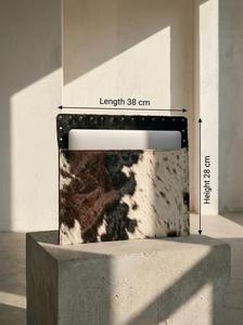 ซองใส่แล็ปท็อปหนังวัวแท้ขนสัตว์ธรรมชาติสุดหรู ขายส่ง ซองหนังวัวขนธรรมชาติทรงบาง ป้องกันแล็ปท็อป รุ่น LLS-0201 - Product Image 2