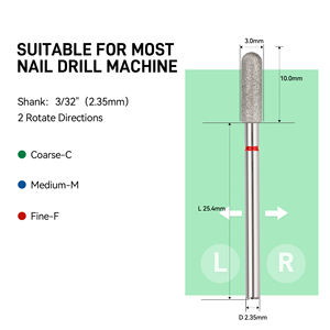 Yaqin Professionele Hoge Kwaliteit Dode Huid Nagelreiniger Accessoires Tool Cuticula Schoon Efile Gouden Diamant Nail Boor Bit - Product Image 6