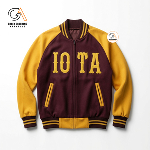 เสื้อแจ็คเก็ตวาร์ซิตี้ Iota Phi Theta แบบเย็บติดกัน มีซิป ปักลายสีทอง ผ้าซาตินสีดำ แขนยาว สำหรับผู้ใหญ่ ฤดูใบไม้ร่วง กันลม เป็นมิตรกับสิ่งแวดล้อม - Product Image 5