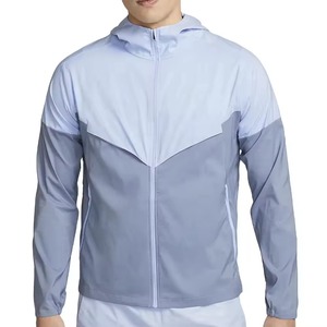Vêtements de sport pour hommes en gros, veste coupe-vent à capuche à séchage rapide, imperméable, pour la salle de sport, l'entraînement en plein air, vêtements de sport - Product Image 1