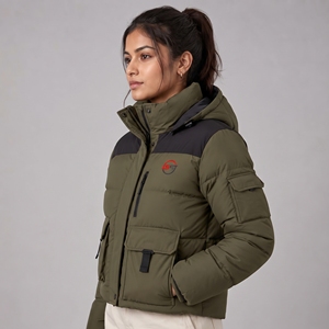 Trending Style Long Sleeve <b>Women</b> Puffer <b>Jackets</b> Eco-Friendly <b>Lightweight</b> Waterproof Embroidery Thick Bubble Design Puffer <b>Jacket</b> - Product Image 2