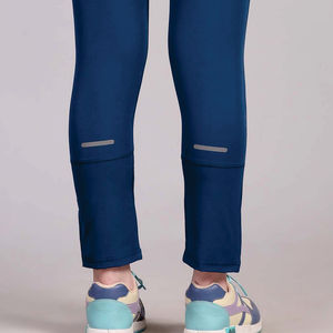 Women's <b>Blue</b> Knitted Ankle-Length Sport Pants With Pockets Quick Dry Elastic Waist Solid Color Regular Fit Spring Wear - Product Image 6