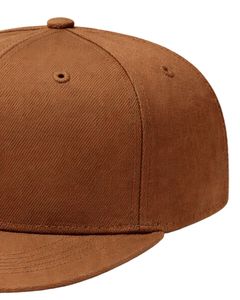 Customized Chocolate Brown <b>Flat</b> Brim Snapback <b>Cap</b> For Men Women Adjustable Cotton Baseball Hat Casual Streetwear Premium Quality - Product Image 4
